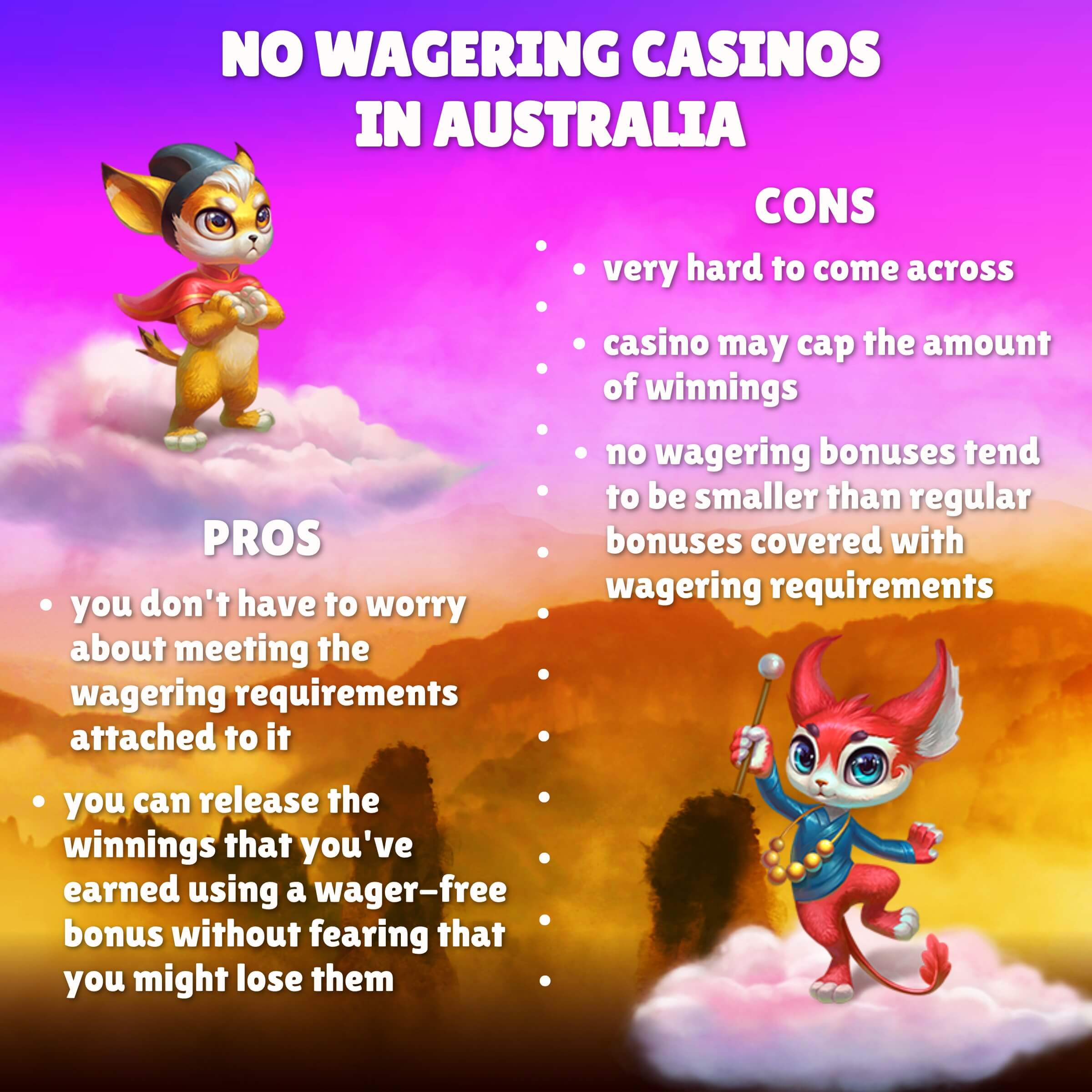 no wagering casinos in australia